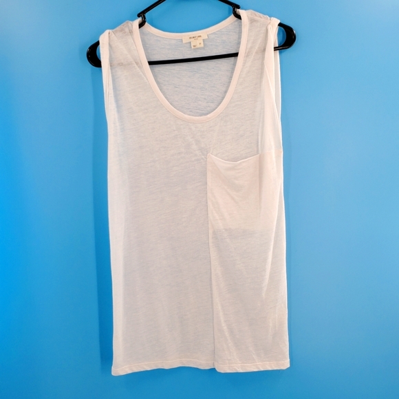 Helmut Lang Tops Helmut Lang Sleeveless White Tshirt Top With 